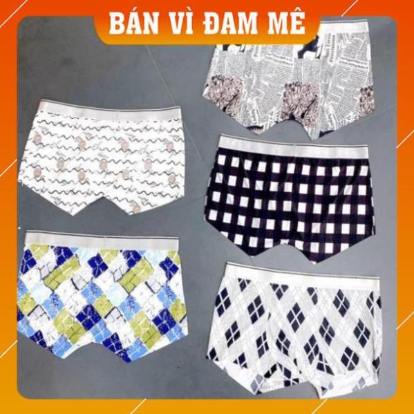 [Mã MASK2610K giảm 10K đơn từ 50K] [Có Video - Thun Lạnh] Quần sịp nam, quần boxer thun lạnh họa tiết cute