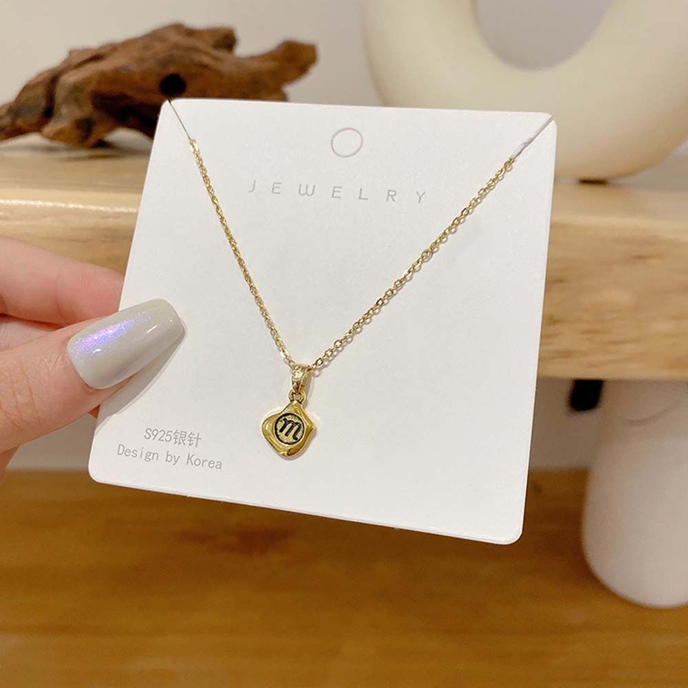Vòng Cổ Choker Kim Loại Mặt Chữ M Nhiều Màu Sắc Thời Trang Hàn Quốc Thanh Lịch Cho Nữ