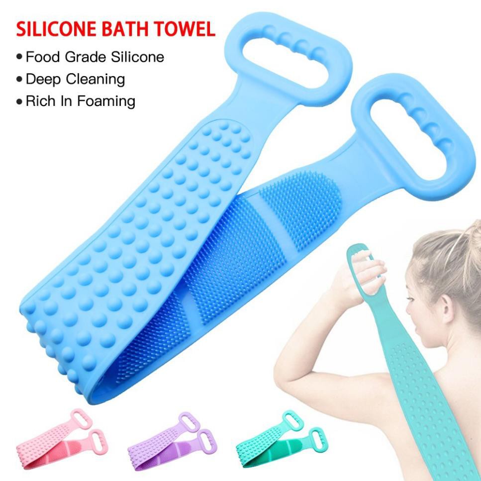 Cọ tắm, cọ lưng SILICON - Dây Chà Lưng 2 mặt Bằng Silicone mẫu mới