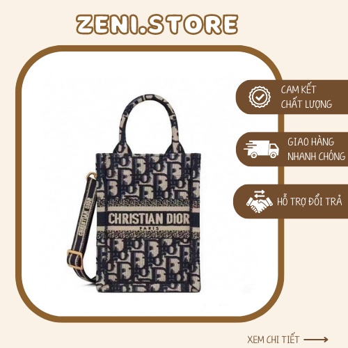 Túi tote Dio.r dáng đứng Túi thổ cẩm di.or size mini - ZENI.STORE