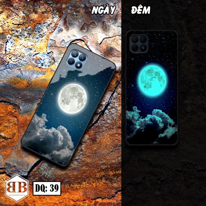 Ốp lưng kính Dạ Quang OPPO RENO4 SE   phát sáng trong đêm chất tốt