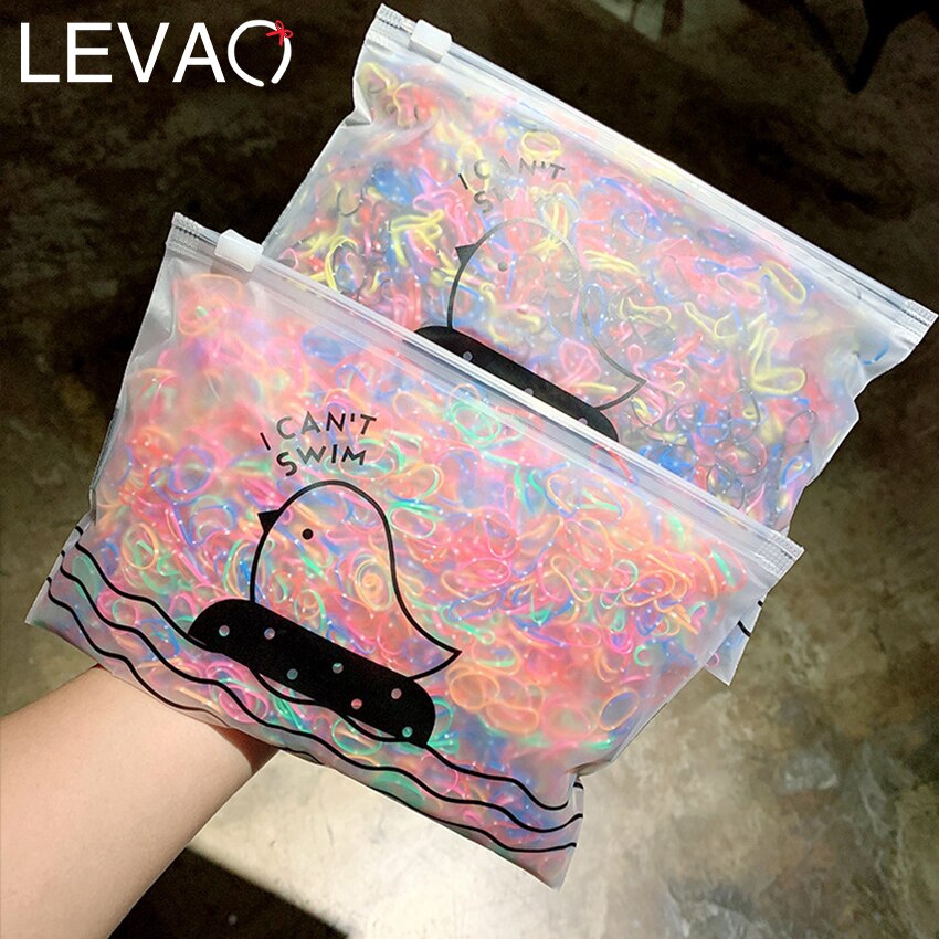 Set 1000 dây buộc tóc 11 màu trơn tùy chọn thời trang cho nữ