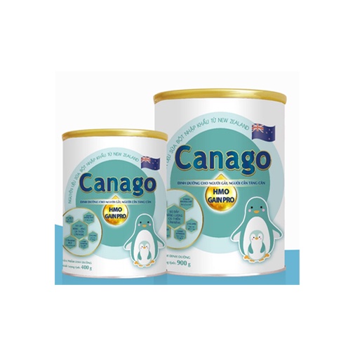 Sữa bột Canago HMO Gain pro hộp 900gr dinh dưỡng dành cho người gầy tăng cân