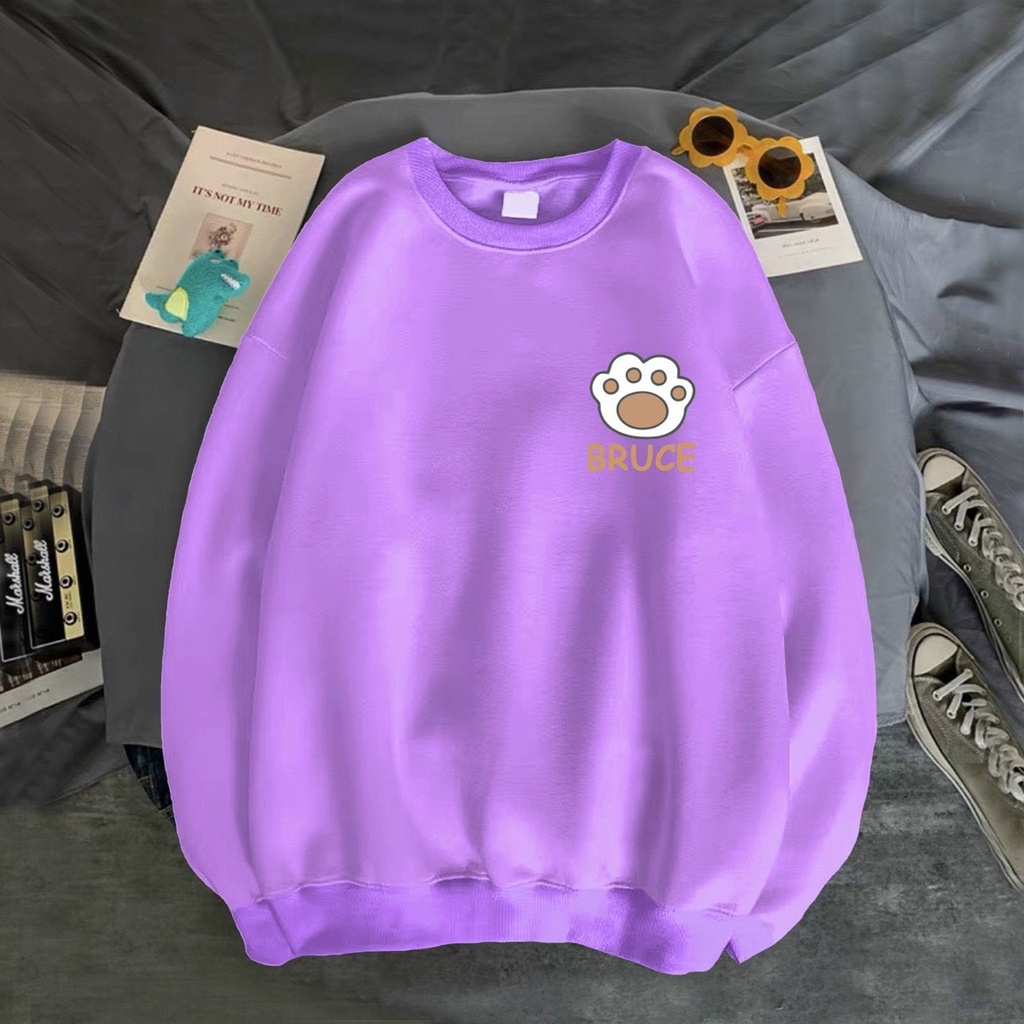 ÁO SWEATER NỈ UNISEX PHOM NAM NỮ IN BRUCE CỰC ĐẸP NHIỀU MÀU