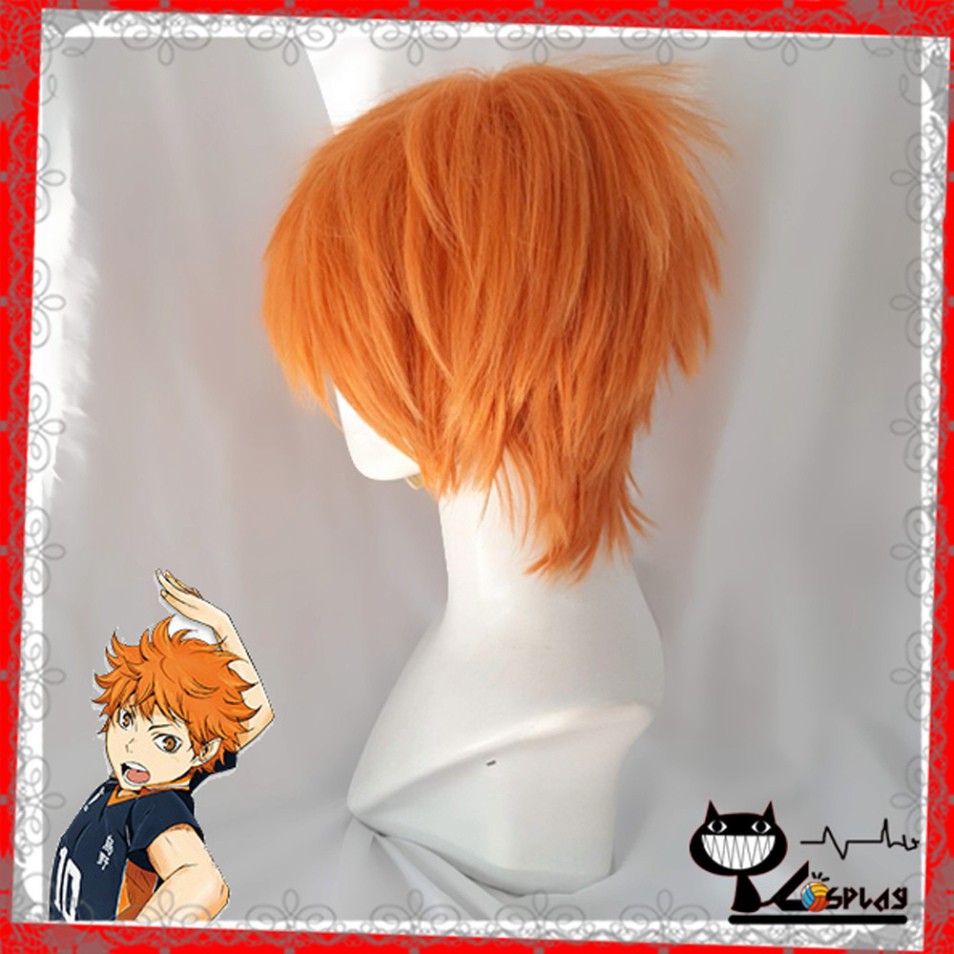 [sẵn] Wig/tóc giả Hinata Shouyou (hoặc Nick) - Haikyuu!!/zotopia (cơ bản màu cam nam xù) tại MIU SHOP 09