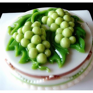 Khuôn Thạch Rau Cau Hình Chùm Nho Kèm Lá Lớn 25 Cm