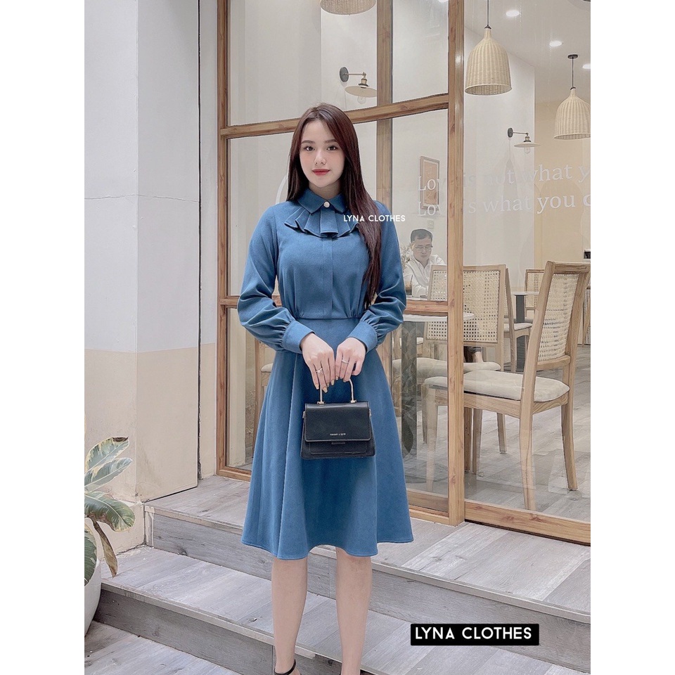Váy nhung thiết kế tiểu thư thanh lịch, điệu đà cho mùa lễ hội, dáng dài chị em công sở mặc đi làm hay đi chời đều xinh | BigBuy360 - bigbuy360.vn