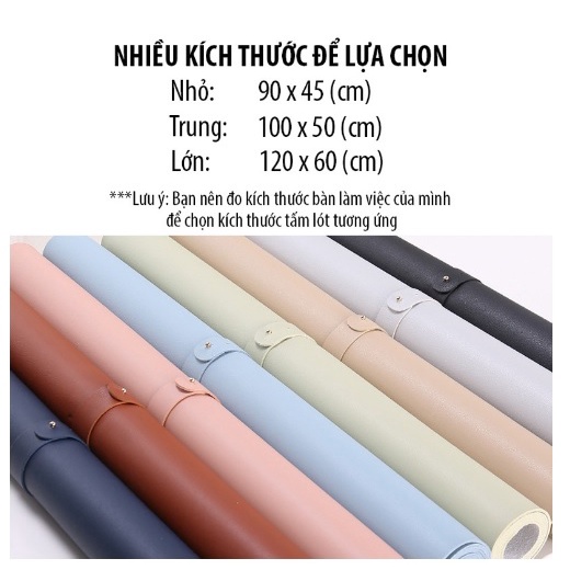 ✅ Tấm lót bàn làm việc bằng da chống nước nhiều màu cao cấp