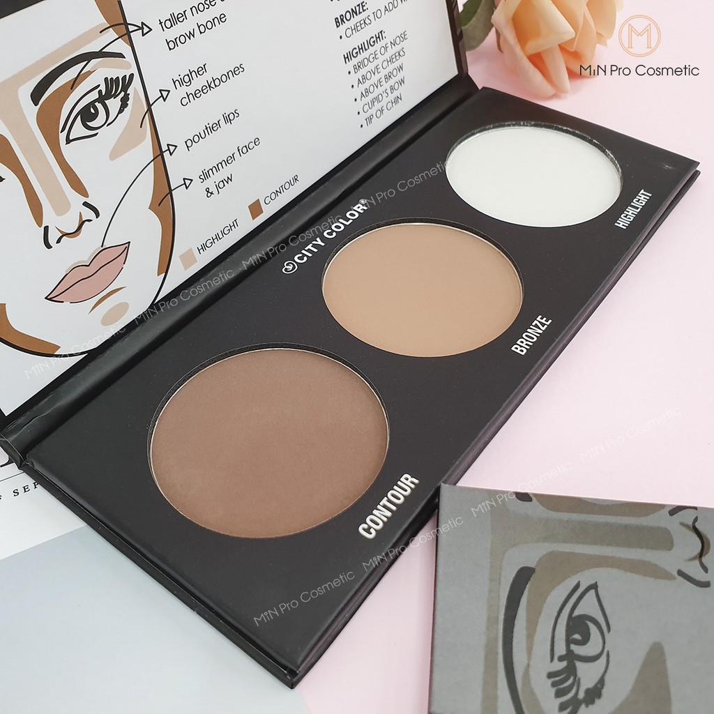 Bảng phấn highlight và tạo khối City Color Contour Effects 3 ô | BigBuy360 - bigbuy360.vn