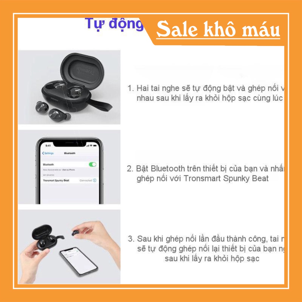 GIÁ QUÁ LÀ RẺ ✪ hàng hiệu ✪ Tronsmart Spunky Beat | headphone Bluetooth 5.0 chống thấm nước IPX5 tụ hợp technology hủy t