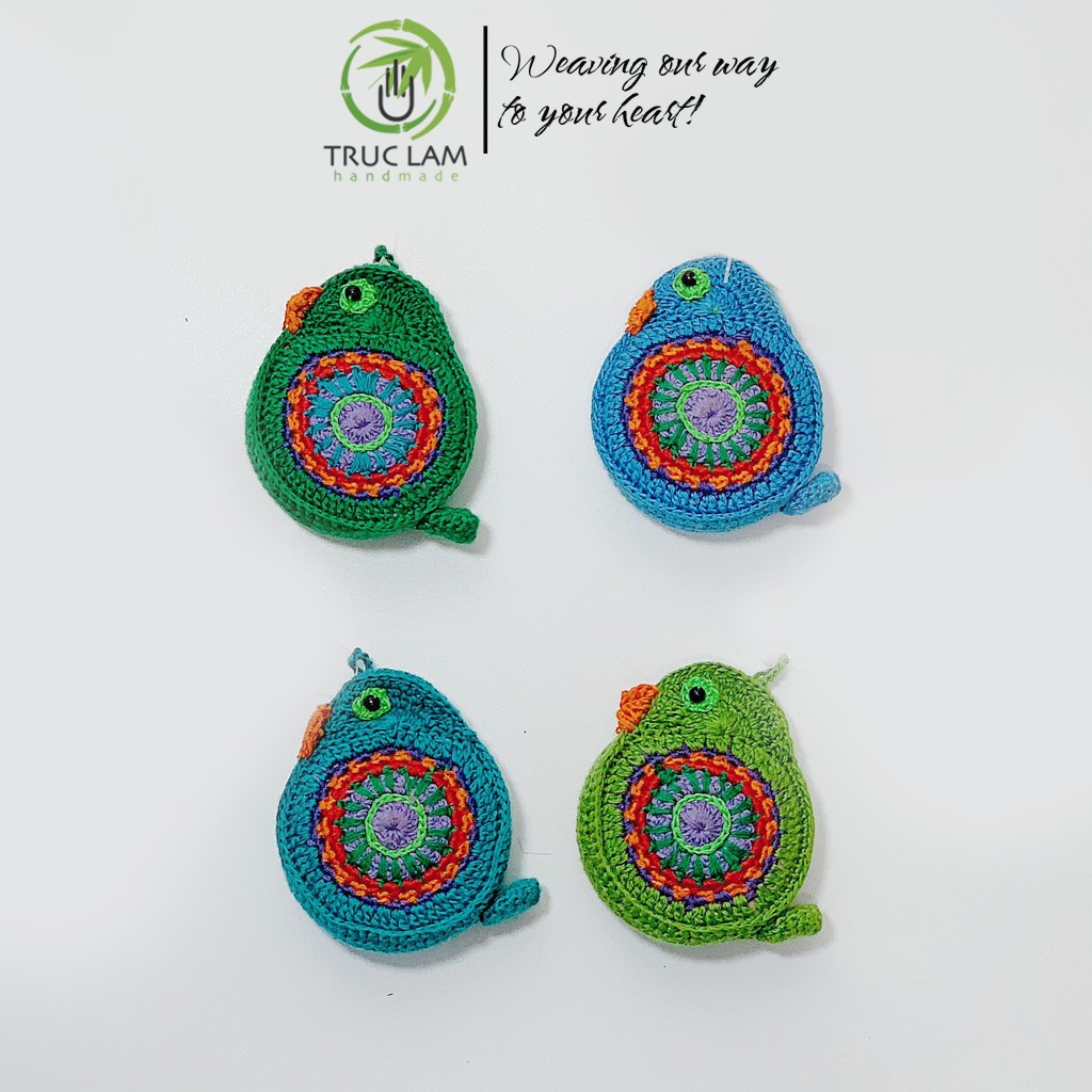 Thước Dây Cuộn Mini Rút Tự Động Đan Len Nhiều Màu Sắc  – Trúc Lâm Handmade