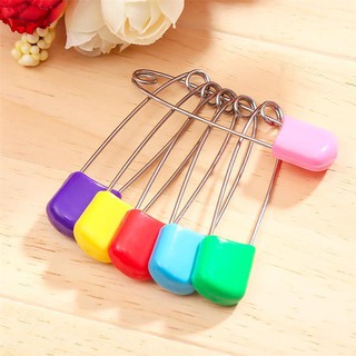 BỘ 10 CÁI KIM BĂNG QUẦN ÁO, VẢI ĐA NĂNG NHIỀU MÀU ĐẦU NHỰA ĂN TOÀN