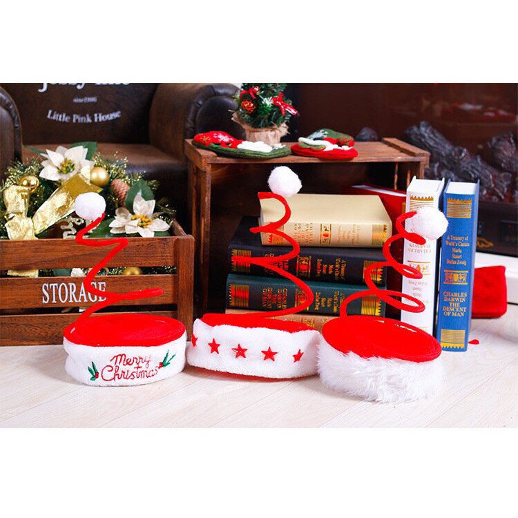 Mũ Noel Xoắn Ốc Ngộ Nghĩnh ERASHOP - Phụ Kiện Cho Ngày Giáng Sinh, Siêu Dễ Thương, Rẻ Đẹp