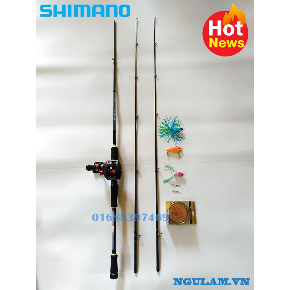 Bộ Cần Câu Lure Máy Ngang Shimano 1m8- 2m1- 2m4