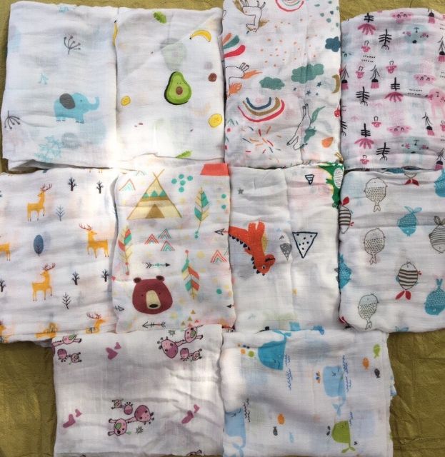 KHĂN XÔ SỢI TRE ADEN ANAIS 2 LỚP CHO BÉ SƠ SINH, THỊ NHÍM STORE, KHĂN XÔ Ủ KÉN CHO BÉ KT 1.1 X 1.1 MÉT
