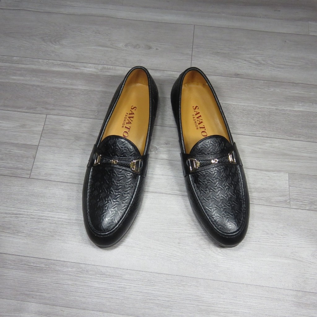 Giày Nam💘Giày Lười Nam Chất Liệu Da Bò Dập Vân Cá Sấu Bảo Hành 12 Tháng MS103 | BigBuy360 - bigbuy360.vn