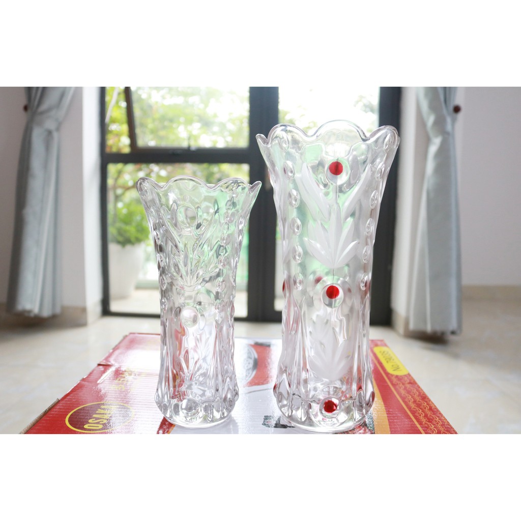 Bình Hoa - Lọ Hoa Thủy Tinh Kích Cỡ 25cm,30cm và 35 cm