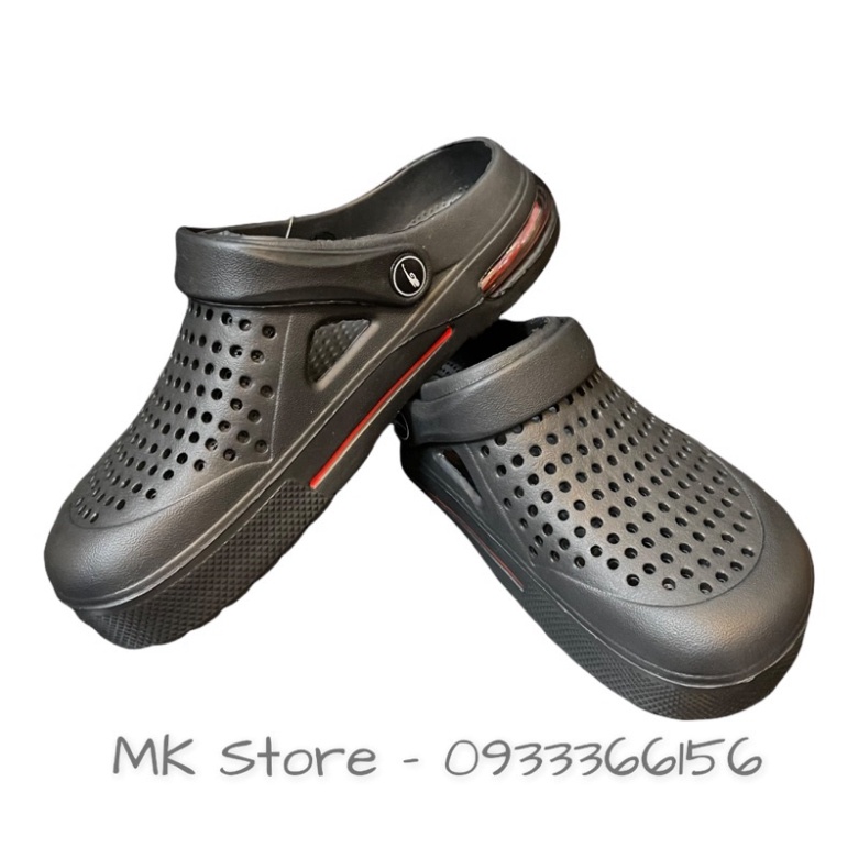 Dép Sục Nhựa Lỗ Bít Mũi Đi Mưa - SL018 - Dép Crocs nam siêu nhẹ siêu bền mang đi làm không thấm nước
