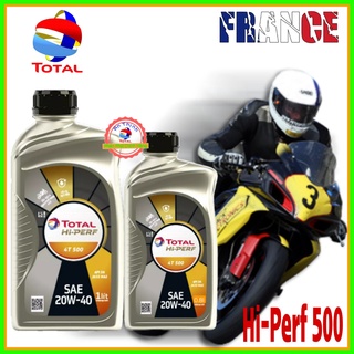 Dầu Nhớt Xe Số Chính Hãng TOTAL HI-PERF 4T 500 20W-40 SN-800ml Và 1000ml-Sản Phẩm Của Tập Đoàn Total Pháp.