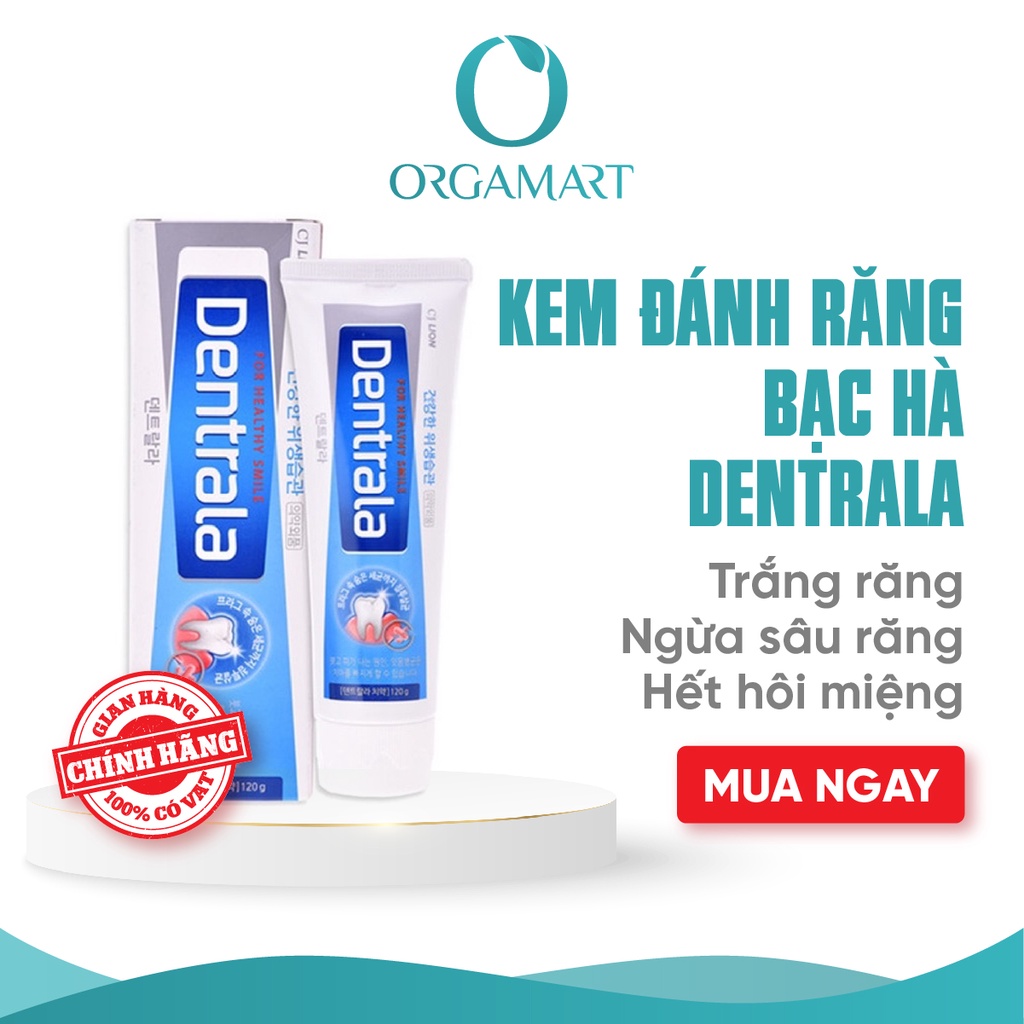 Kem Đánh Răng Lion Dentrala Bạc Hà Ngừa Sâu Răng Hàn Quốc_Vệ Sinh Răng Miệng Diệt Khuẩn 120g