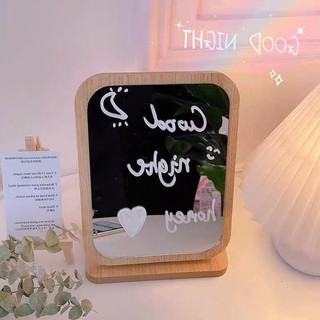 [LUMEI] Gương Gỗ Để Bàn  Hàn Quốc - Decor
