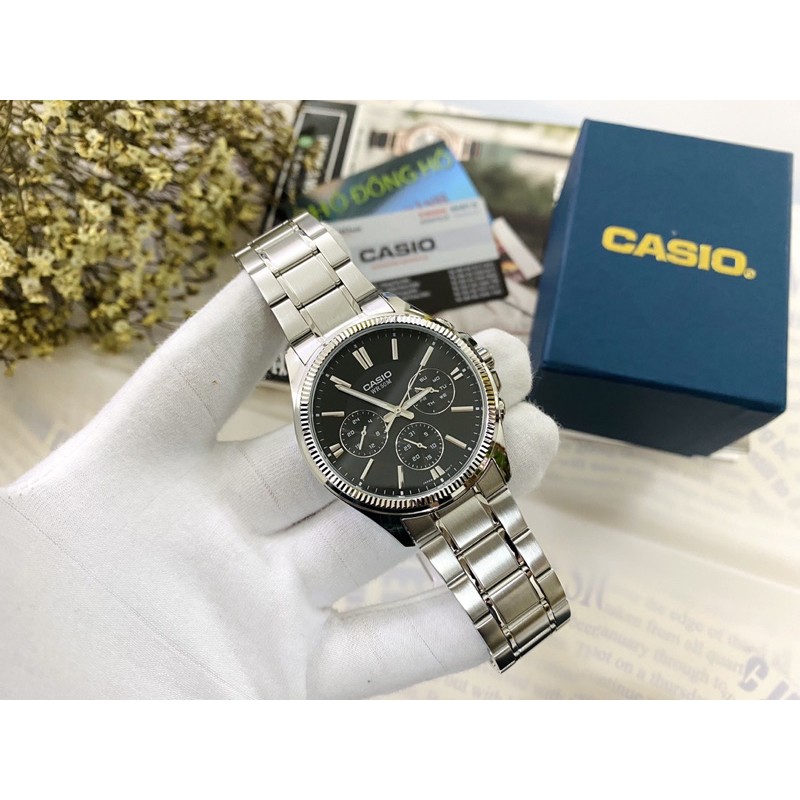 Đồng hồ nam dây kim loại Casio chính hãng Anh Khuê MTP-1375D-1AVDF