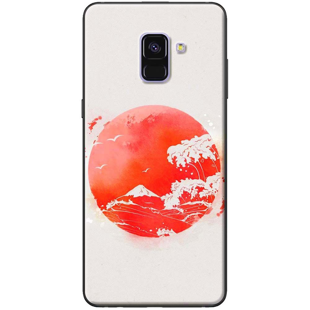 Ốp lưng nhựa dẻo Samsung Galaxy A5/A6/A7/A8/A9 2018 in hình Mặt trăng đỏ