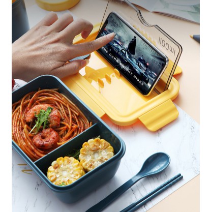 [Xịn Rẻ] Hộp Đựng Cơm 3 Ngăn Chính Hãng LUNCH BOX Tặng Kèm Giỏ Đựng Giữ Nhiệt _Có Thể Sử Dụng Trong Lò Vi Sóng