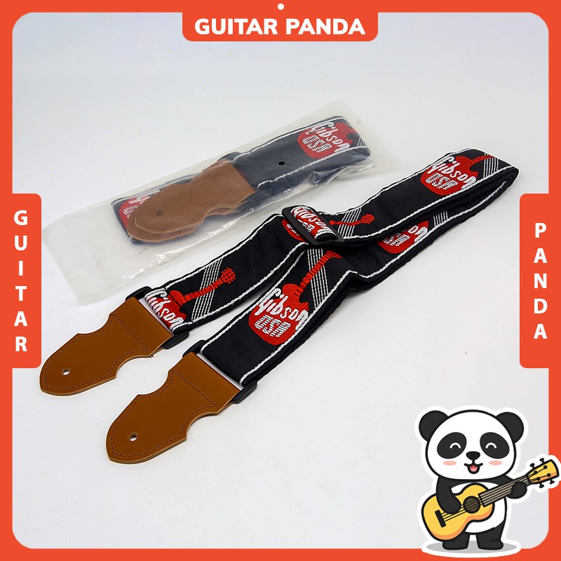 Dây Đeo Đàn Guitar Ghita Điện Bass Ukulele Gibson Guitar Panda