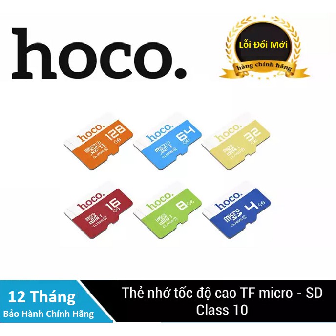 Thẻ Nhớ SD Tốc Độ Cao - Thẻ Nhớ Hoco 4gb/8gb/16gb/32gb/64gb Class 10_ CHÍNH HÃNG