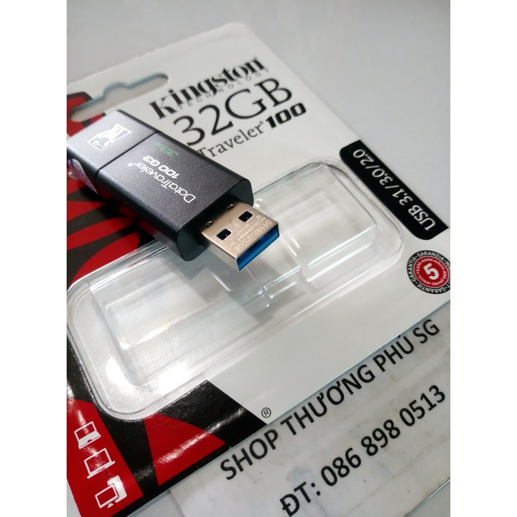 USB lưu trử: USB Flash Drive Kingston Data Traveler DT100G3 - 16GB