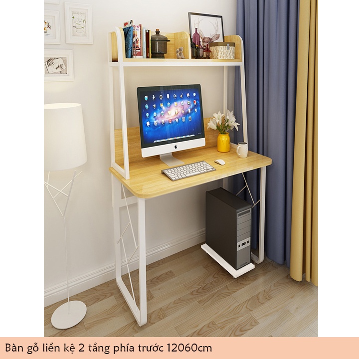 xả Bàn Liền Kệ 2 tầng phù hợp ngồi học, ngồi làm việc