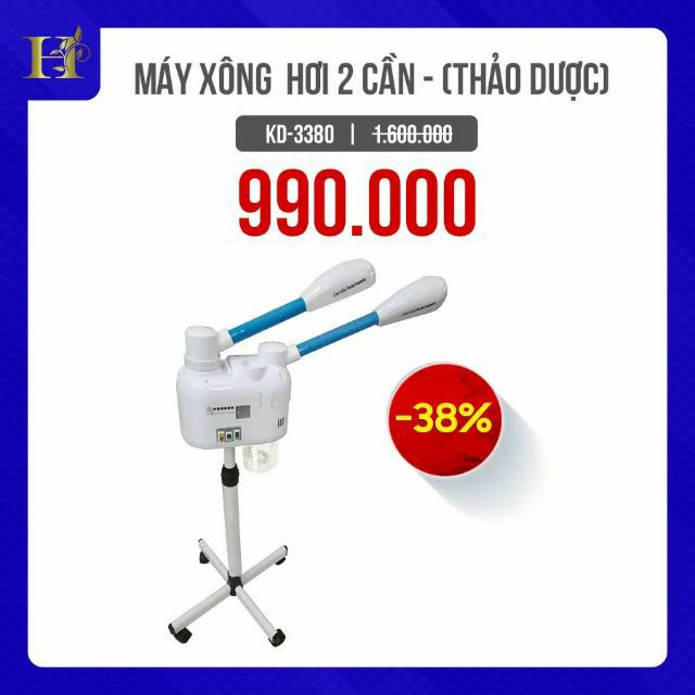 Máy xông hơi Thảo dược | 2 cần nóng lạnh | 3 chức năng Spa cao cấp | Thương hiệu Kangdi | KD-3380
