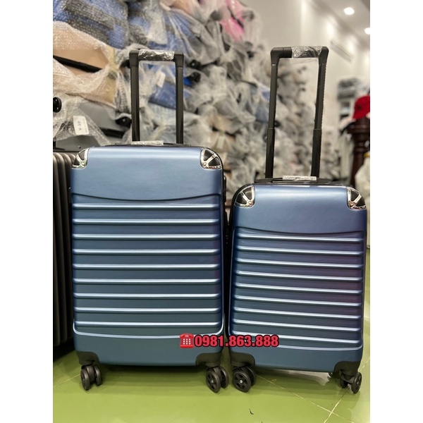Vali kéo du lịch nhựa cao cấp  💖size20- 24💖 vân ngang xách tay bo bóc chịu lực chống trầy xước. Ship Hoả Tốc Hà Nội