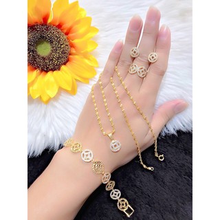 [RẺ VÔ ĐỊCH] Bộ trang sức mạ vàng 18k Midoshop VB427091901 - dùng đi tiệc cực kì sang chảnh
