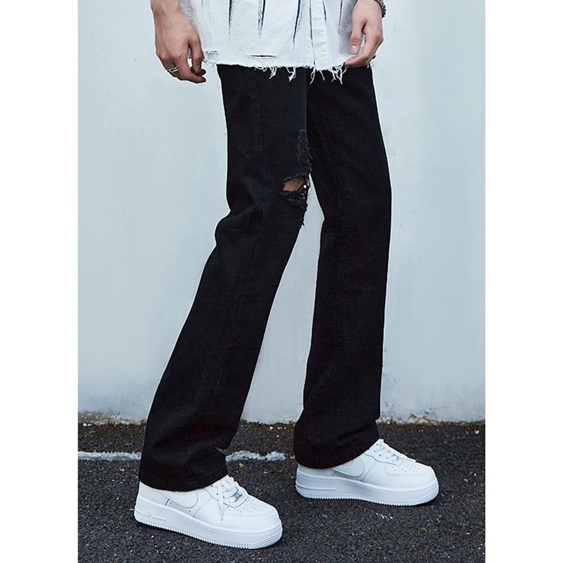 Quần Jean Rách Gối Ôngs Loe | Ripped Flared Jean | BigBuy360 - bigbuy360.vn