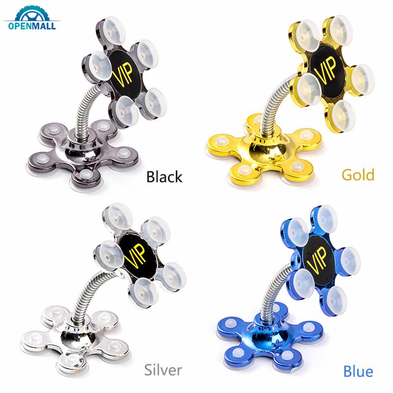 Giá đỡ điện thoại kiểu giác hút hình bông hoa có thể xoay 360 độ tiện dụng cho xe hơi