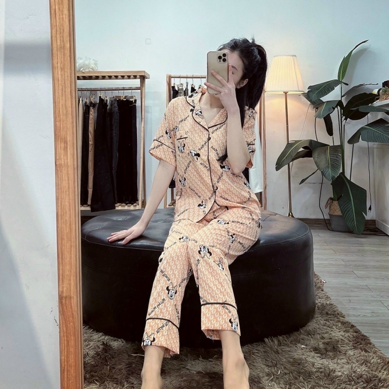BỘ PIJAMAS LỤA HÀNG THIẾT KẾ CAO CẤP MẶC NHÀ