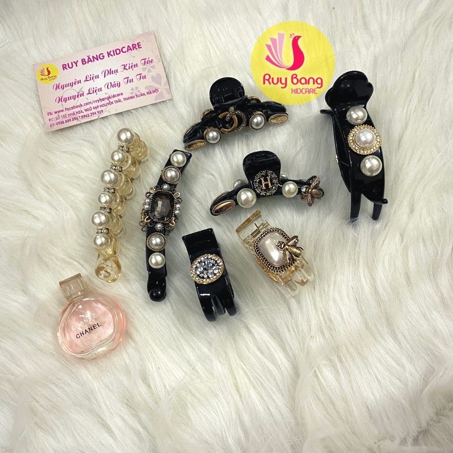 Kẹp càng cua đính đá cao cấp, cặp tóc hãng cao cấp cho nữ