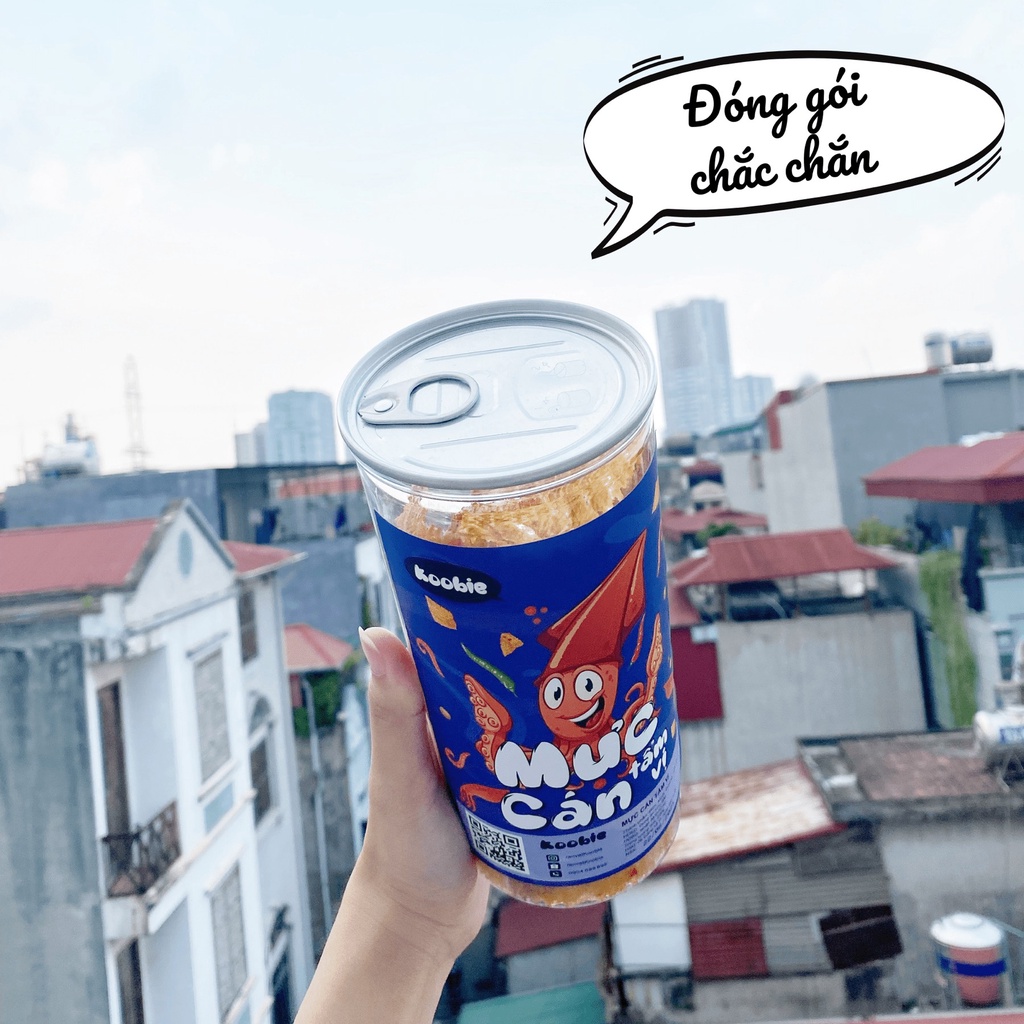 Mực cán tẩm vị Koobie 200g, đồ ăn vặt ngon an toàn vệ sinh, giao hàng siêu tốc