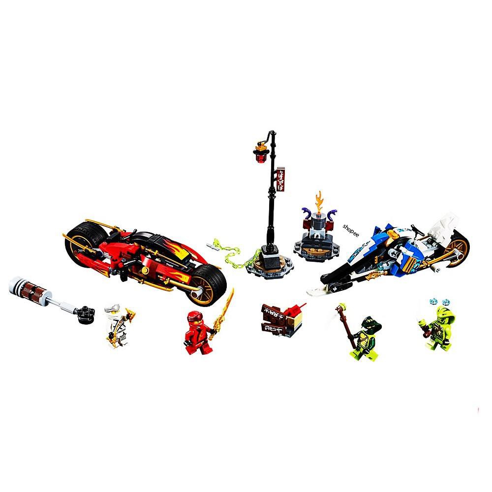 [XẢ KHO] ⚡GIÁ RẺ GIẬT MÌNH ⚡ Đồ chơi xeeso hình lego BELA 11161 Lắp ghép Ninjago siêu xe Kai và Zane truy đuổi xà tinh