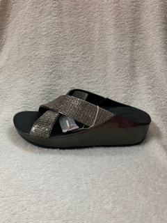 Dép fitflop quai chéo hạt đá
