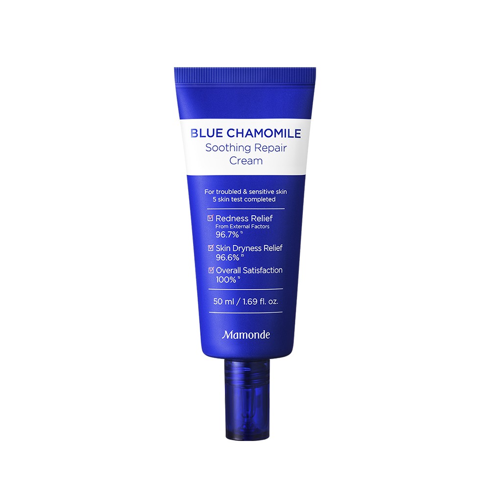 Kem Dưỡng Phục Hồi Và Làm Dịu Cho Da Nhạy Cảm Mamonde Blue Chamomile Soothing Repair Cream 50ml