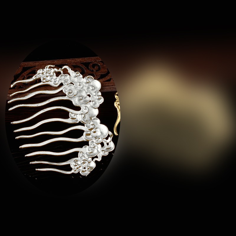 1 cán trâm vân mây 79*62mm nguyên liệu làm trâm làm trang sức cổ trang