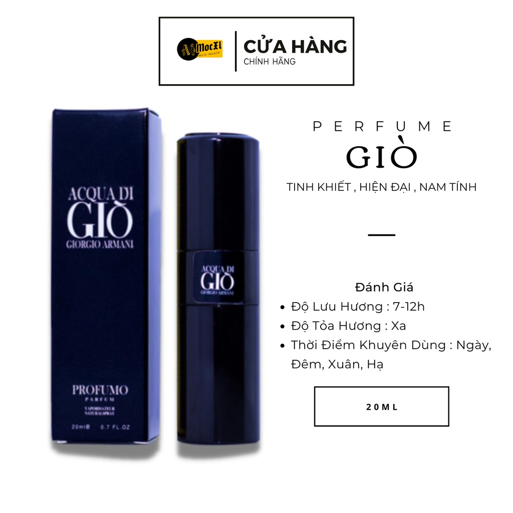 Nước Hoa Mini 𝐀𝐂𝐐𝐔𝐀 𝐃𝐈 𝐆𝐈𝐎̀ 20ml Nam Tính