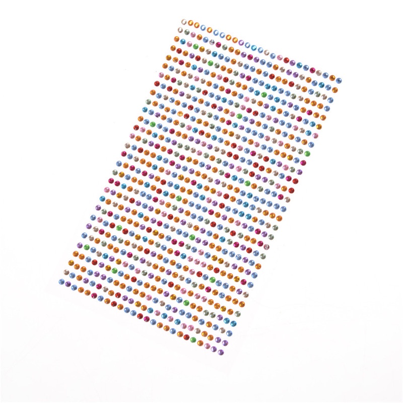 Bộ 750 Hạt Đá Pha Lê 3mm Tự Dính Trang Trí Xe Hơi