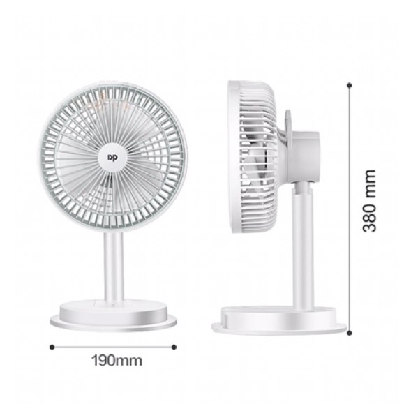 [Mã ELFLASH5 giảm 20K đơn 50K] Quạt sạc tích điện loại lớn 3 chế độ có đèn led DP-7627