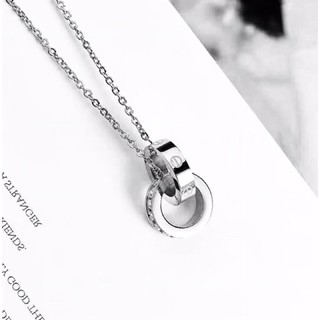 Vòng cổ Titan lồng 2 vòng phong cách La mã @Jenaccessories.vn