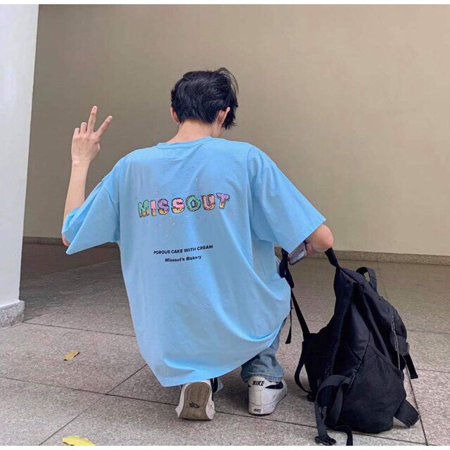 Sale hot! Áo thun form rộng tay lỡ (40-70kg) in chữ MISSOUT cực đẹp,áo phông dáng rộng siêu hot hit giá rẻ | BigBuy360 - bigbuy360.vn