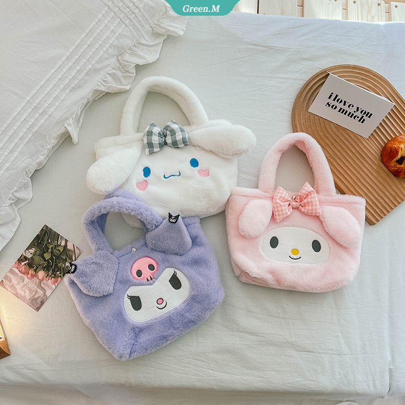 SANRIO Túi Đeo Vai Kiểu Hoạt Hình Cinnamoroll Kitty Nhồi Bông Dễ Thương Cho Bé Gái
